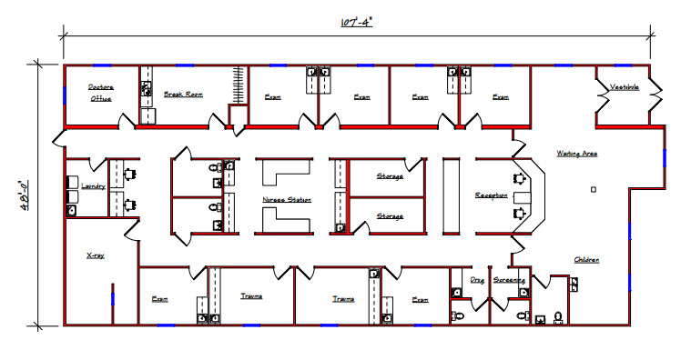 Healthcare Floor Plan 395-10848