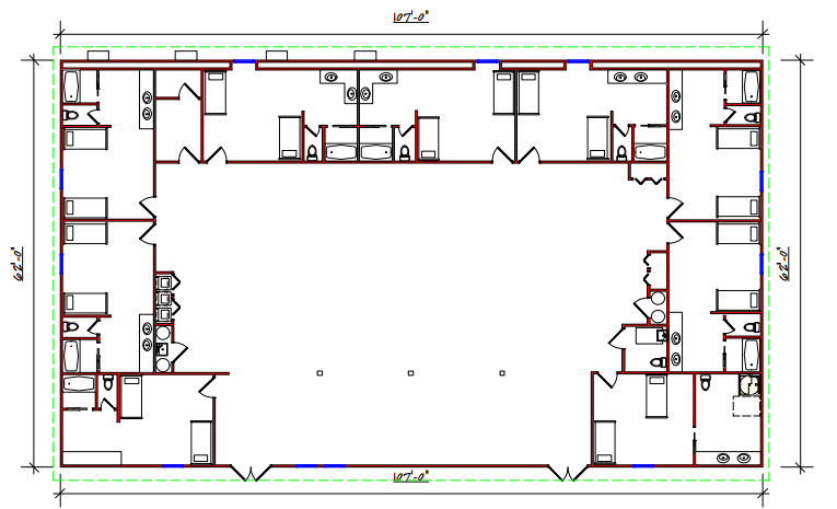 Dormitory Floor Plan 211-10762