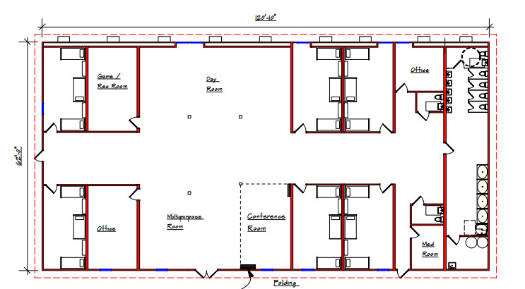 Modular Dormitory Floor Plan 212-10762