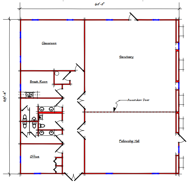 sanctuary floor plan -313-5860