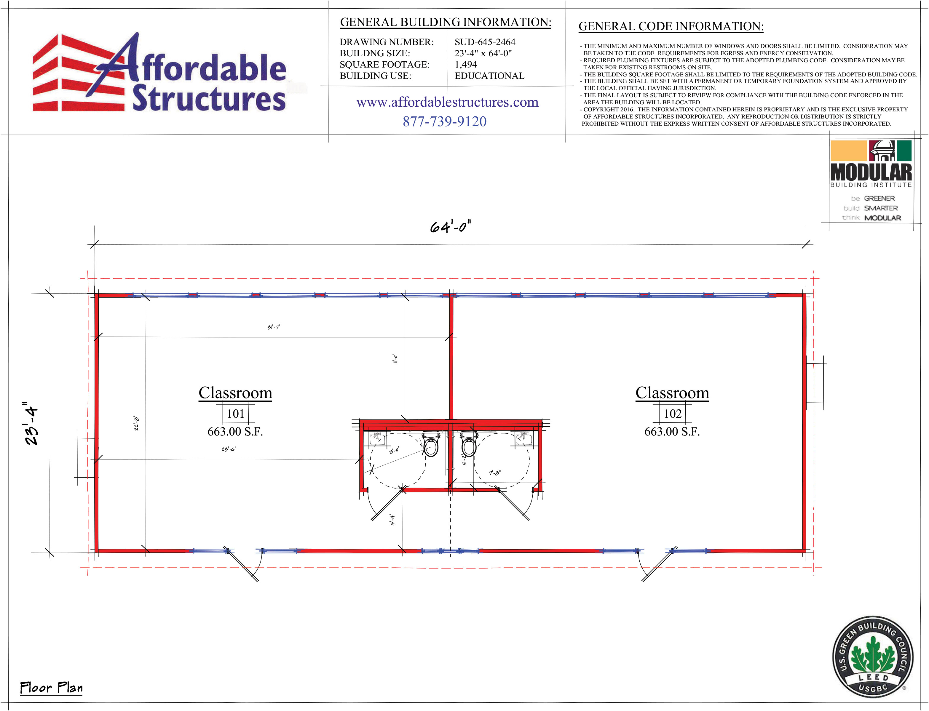 A floor plan of a building with the word " affordable structures " written on it.