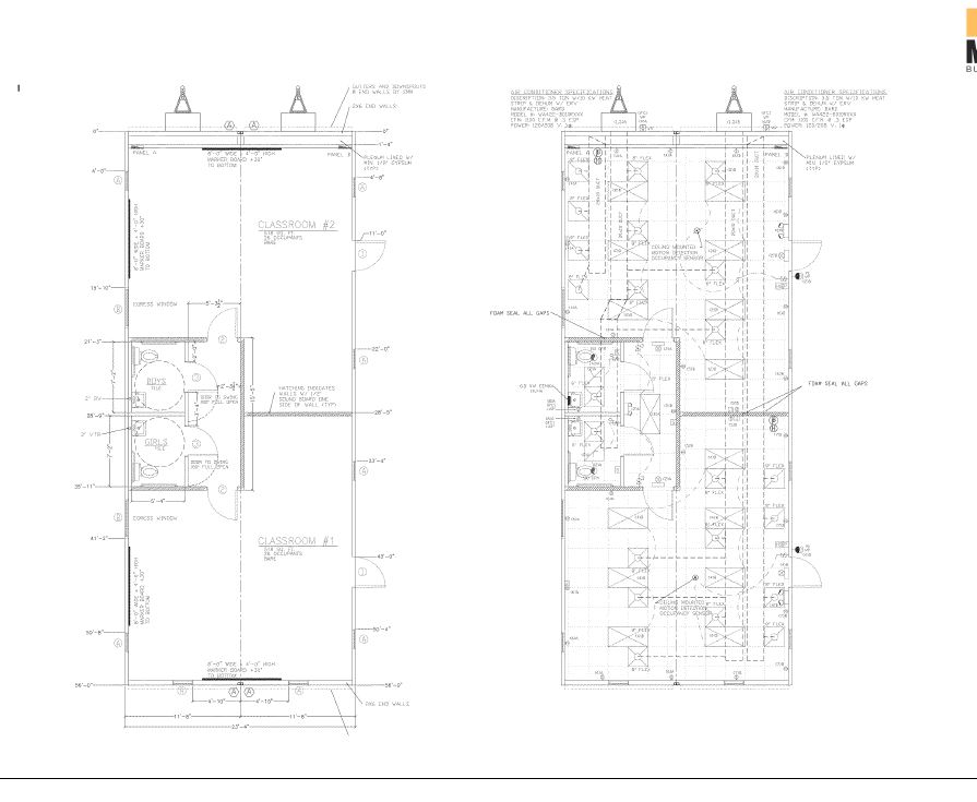 A two page drawing of the floor plan and the ground plan.