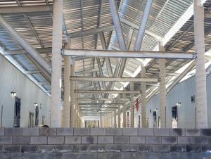 Architectural all steel and concrete site built canopy